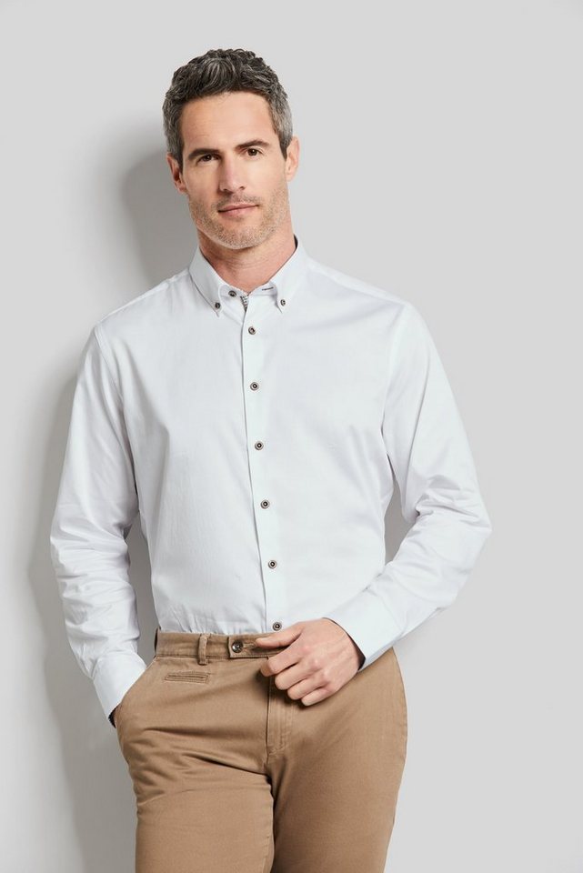 bugatti Langarmhemd mit Button-Down-Kragen von bugatti