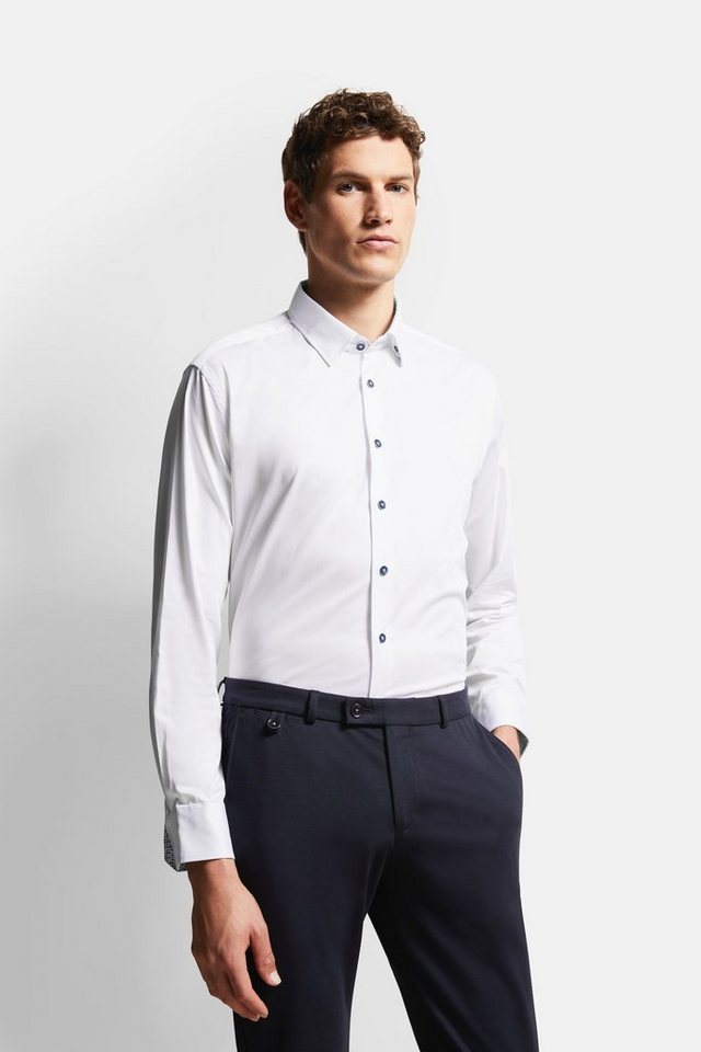 bugatti Langarmhemd mit Under-Button-Down von bugatti