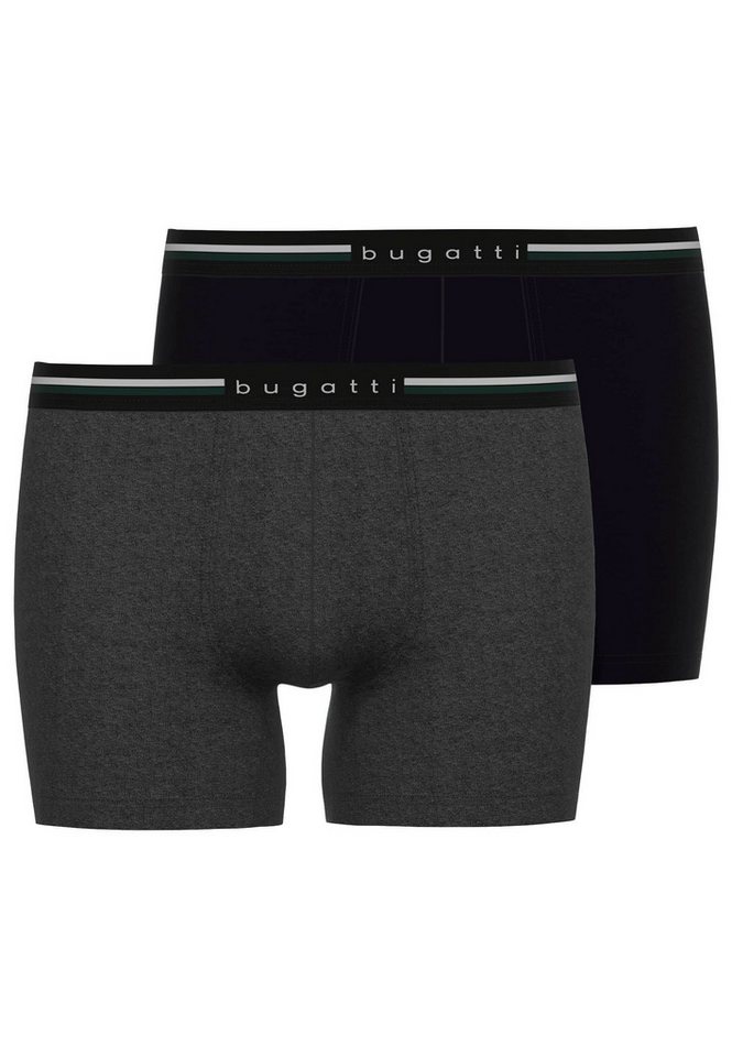 bugatti Lange Unterhose (2er Pack) Mit elastischem Logobund von bugatti