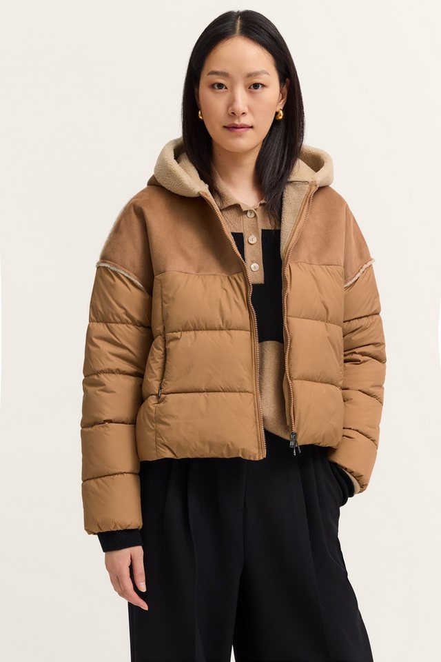 bugatti Langjacke Regular Fit mit Kapuze und Kunstfell von bugatti