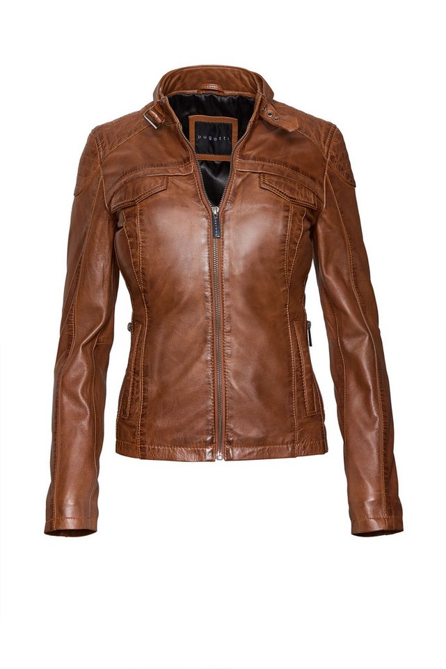 bugatti Lederjacke (1-St) Taillierter Schnitt von bugatti