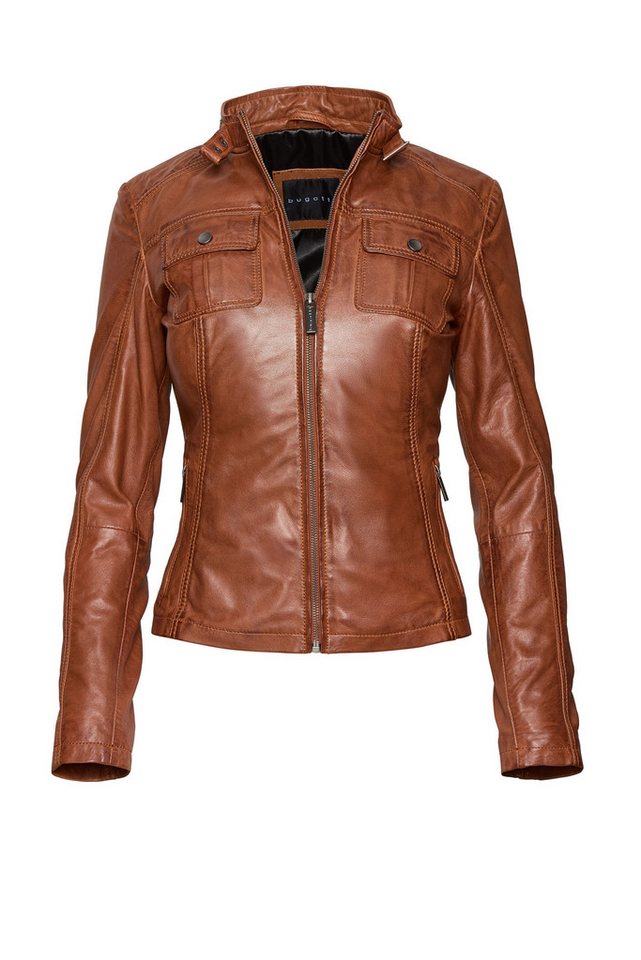 bugatti Lederjacke (1-St) aus hochwertigem Leder von bugatti
