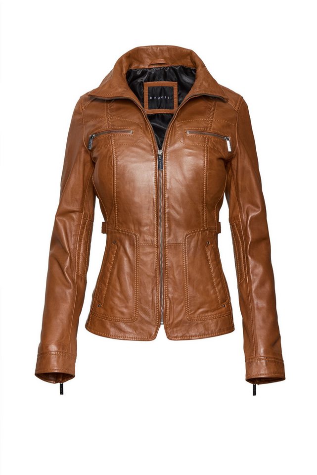 bugatti Lederjacke (1-St) sportives Design von bugatti