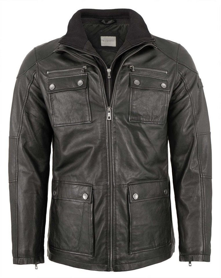 bugatti Lederjacke BGT-382/M Bugatti - Herren Echtleder Lederjacke Fieldjacket Lammnappa schwarz von bugatti