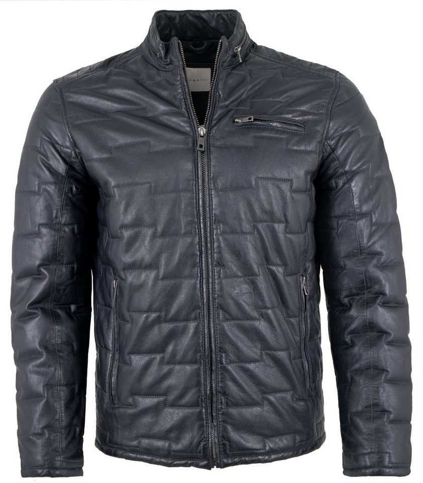 bugatti Lederjacke BU-378/M Echtleder Herren Lederjacke Steppjacke Lammnappa navy von bugatti