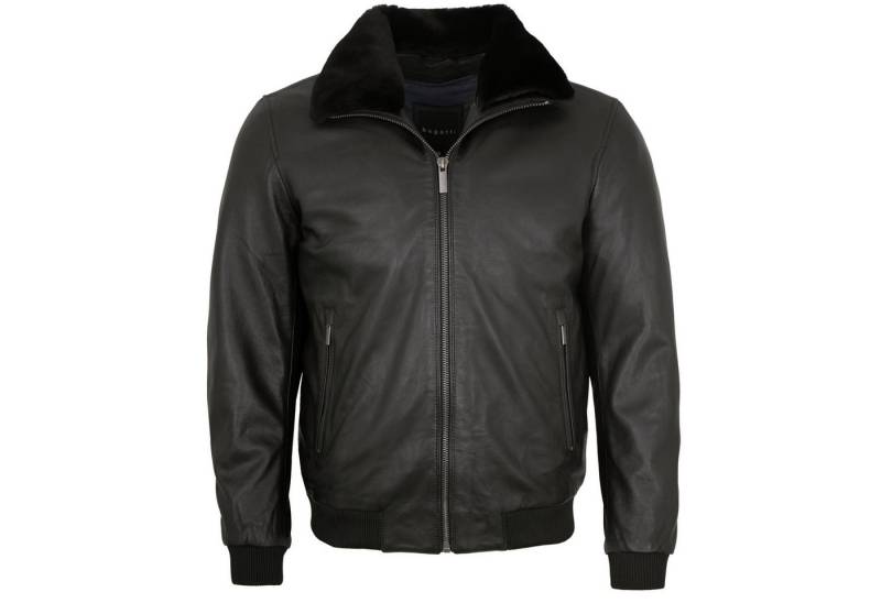 bugatti Lederjacke BUG HW25-No 5 Bugatti - Herren Lederjacke Weste Fellkragen Lammnappa schwarz von bugatti