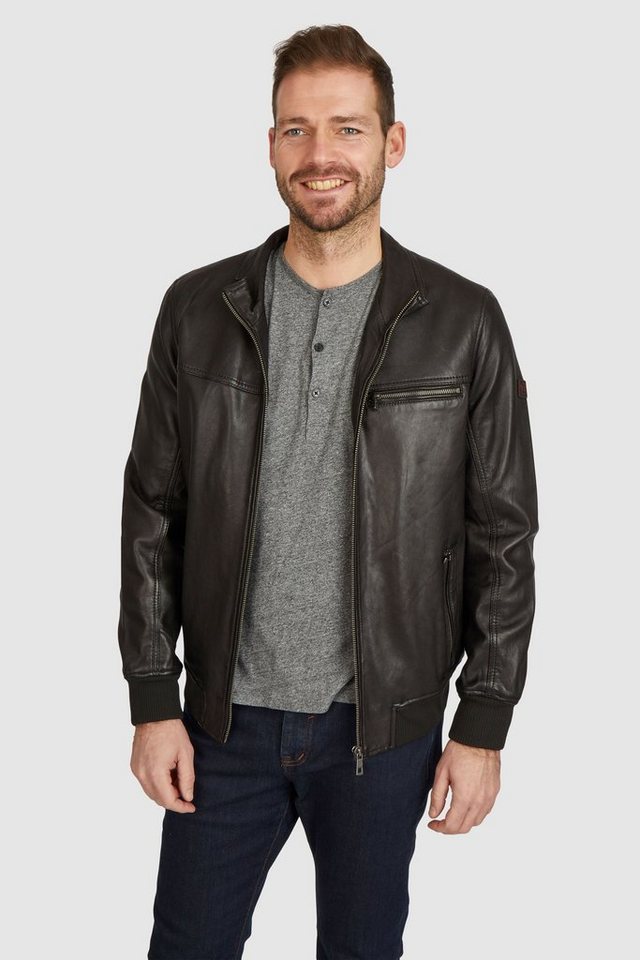 bugatti Lederjacke BULEONARDO (1-St) mit Ziernähten bugatti Lederjacke BULEONARDO (1-St) mit Ziernähten von bugatti