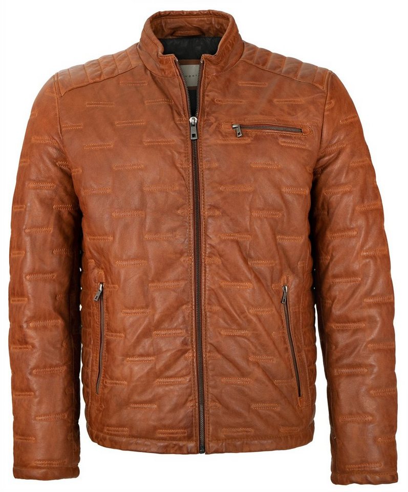 bugatti Lederjacke Men-102/ BUG Echtleder Herren Lederjacke Steppjacke Lammnappa cognac von bugatti