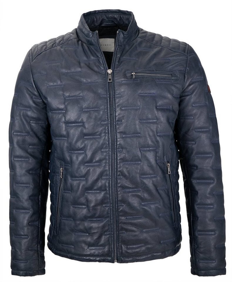 bugatti Lederjacke Men-102/ BUG Echtleder Herren Lederjacke Steppjacke Lammnappa navy von bugatti