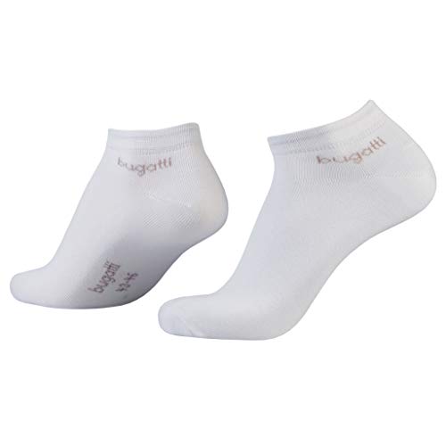 bugatti Mens Sneaker Socks 3er Pack 6765 660 white weiß Strumpf Socke Füsslinge, Size:39-42 von bugatti