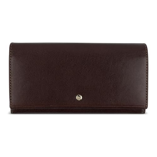 bugatti Neaples Damen-Geldbörse 15 Kartenfächern, Portemonnaie lang mit RFID-Schutz, braun von bugatti