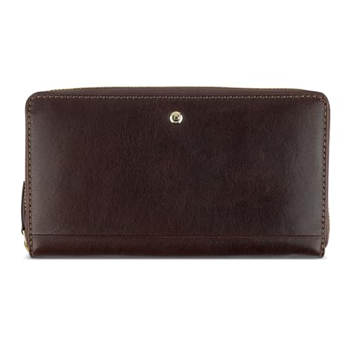 bugatti Neaples Damen-Geldbörse 18 Kartenfächern, Portemonnaie lang mit RFID-Schutz, braun von bugatti
