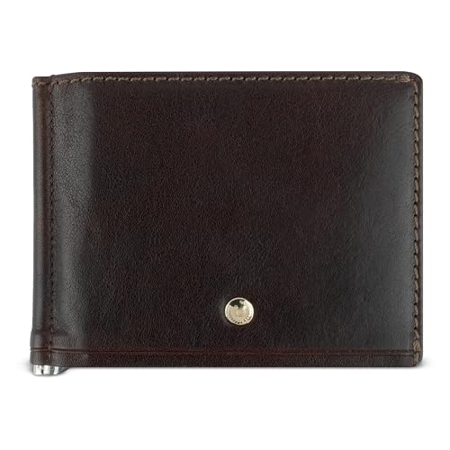 bugatti Neaples Kartenetui mit Geldclip für Geldscheine, Kartenbörse mit RFID-Schutz, braun von bugatti