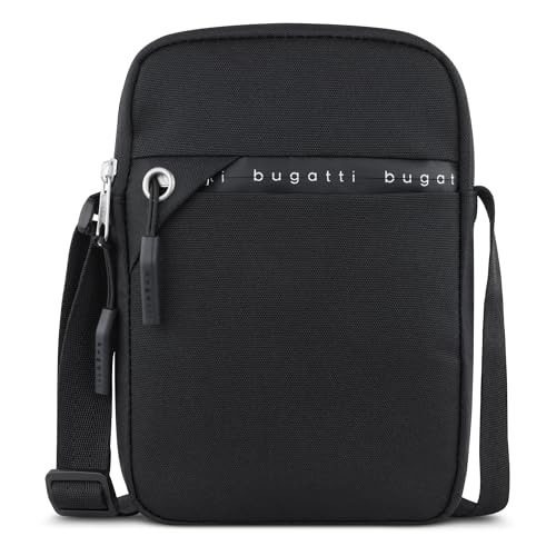 bugatti Passion “Pure Schultertasche mit Sicherheitsöse, Umhängetasche aus recyceltem PET in schwarz von bugatti