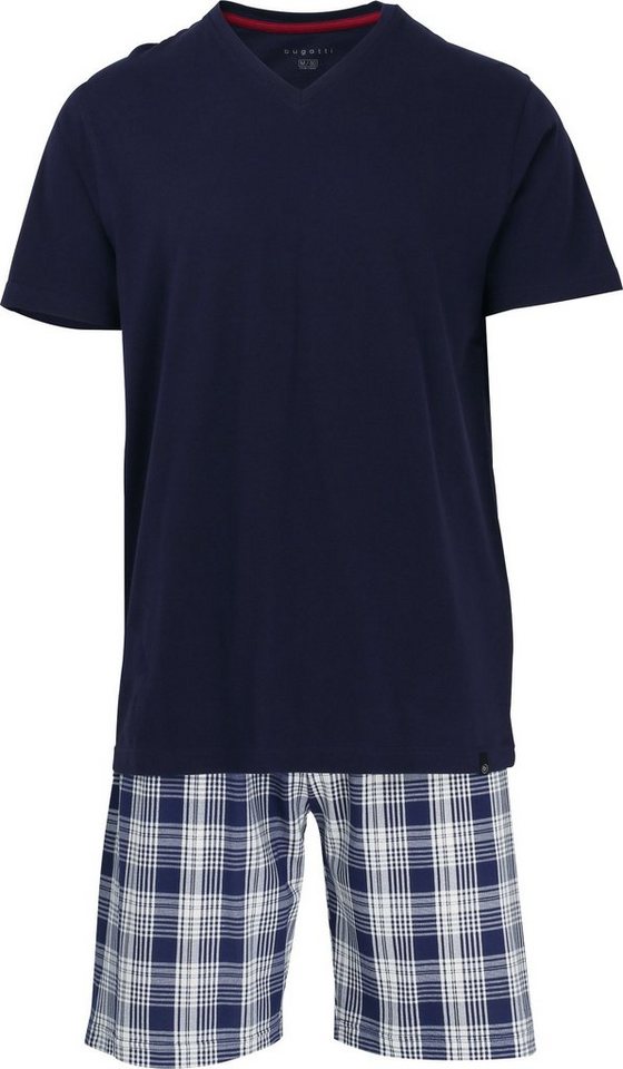 bugatti Pyjama Herren-Shorty Single-Jersey Karo von bugatti