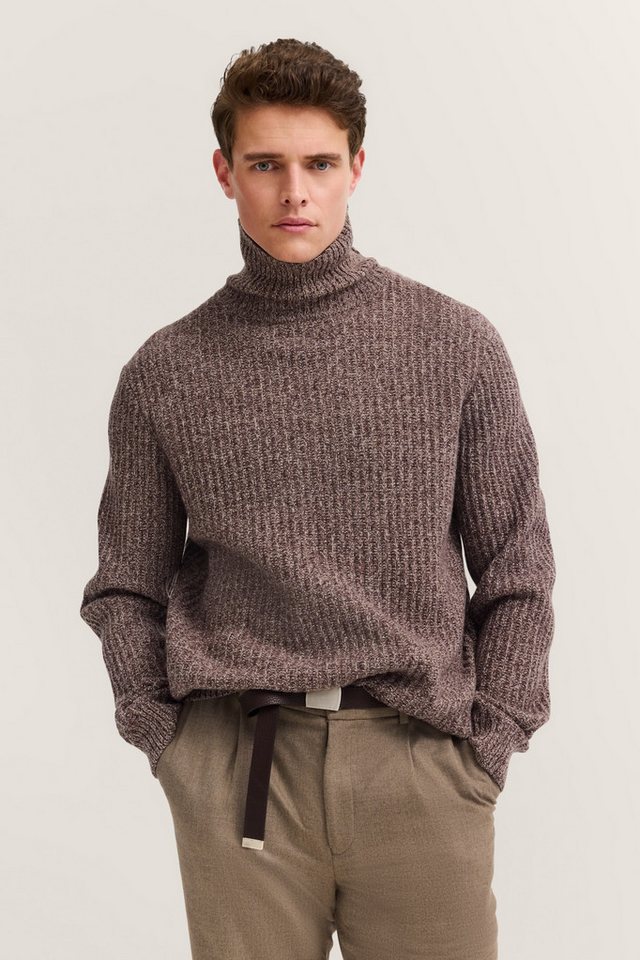 bugatti Rollkragenpullover Regular Fit Grobstrick aus einem Wollmix von bugatti