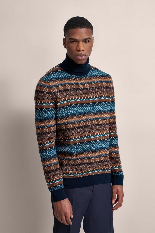 bugatti Rollkragenpullover mit Multicolor-Muster von bugatti