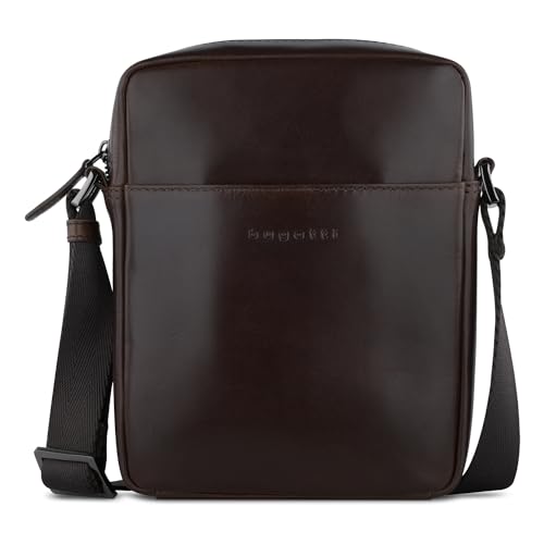 bugatti Romano Herren Schultertasche klein aus hochwertigem Leder in Braun von bugatti