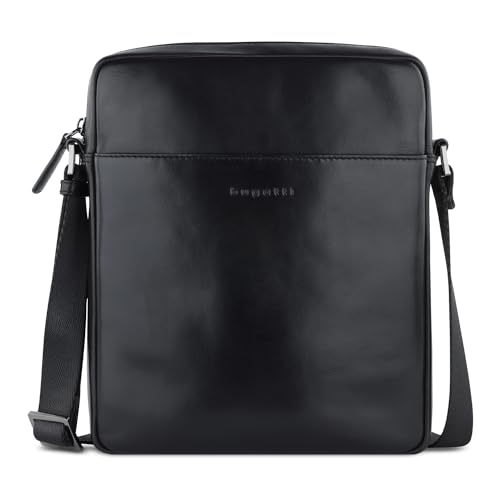 bugatti Romano Herren Schultertasche klein aus hochwertigem Leder in Schwarz von bugatti