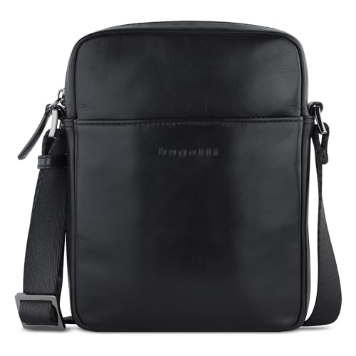 bugatti Romano Herren Schultertasche klein aus hochwertigem Leder in Schwarz von bugatti