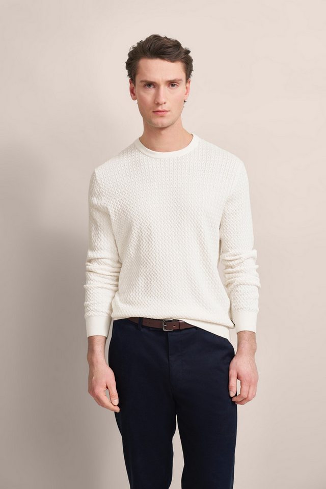 bugatti Strickpullover mit Geflechtstruktur von bugatti