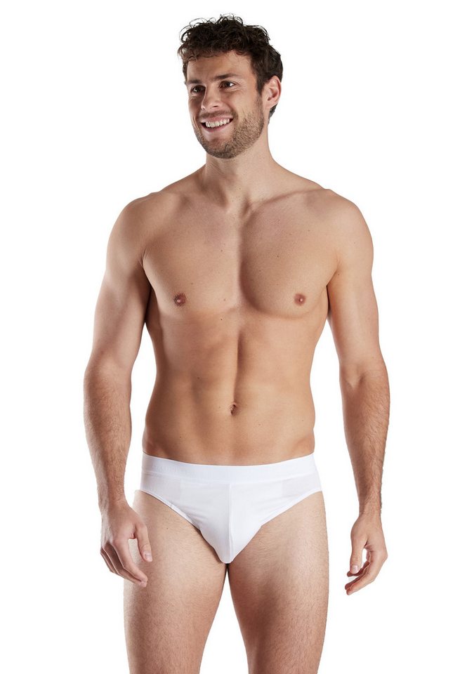 bugatti Slip BUGATTI Herren Sport-Slip weiß uni (1-St) von bugatti
