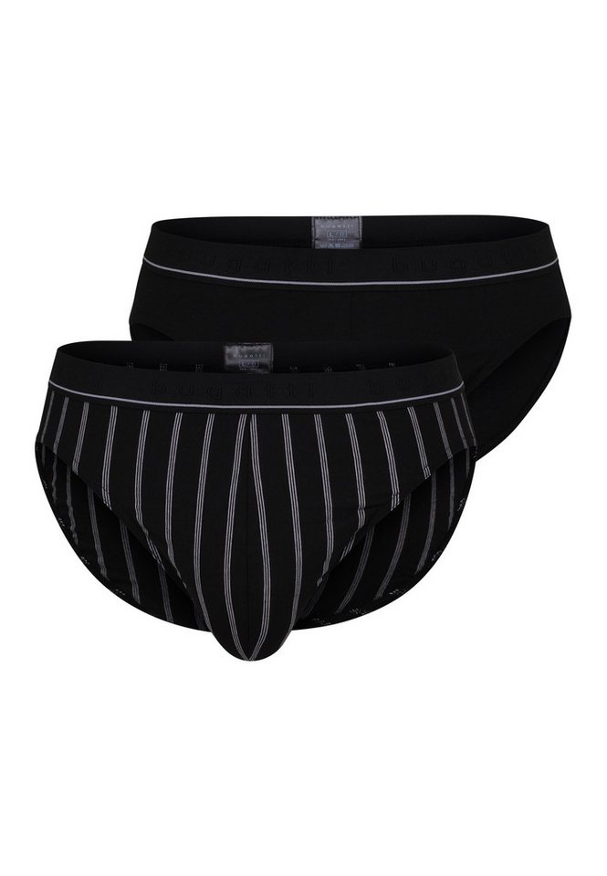 bugatti Slip Sport Slip 2er Pack (2er Pack) mit sportlichem Schnitt für aktive Tage von bugatti