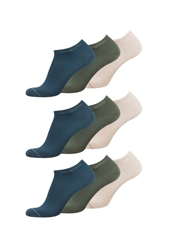 bugatti Sneaker Socken im 9er Pack für Herren - Bequeme und stylische Sneaker Socken - blaugrün 42-47 von bugatti