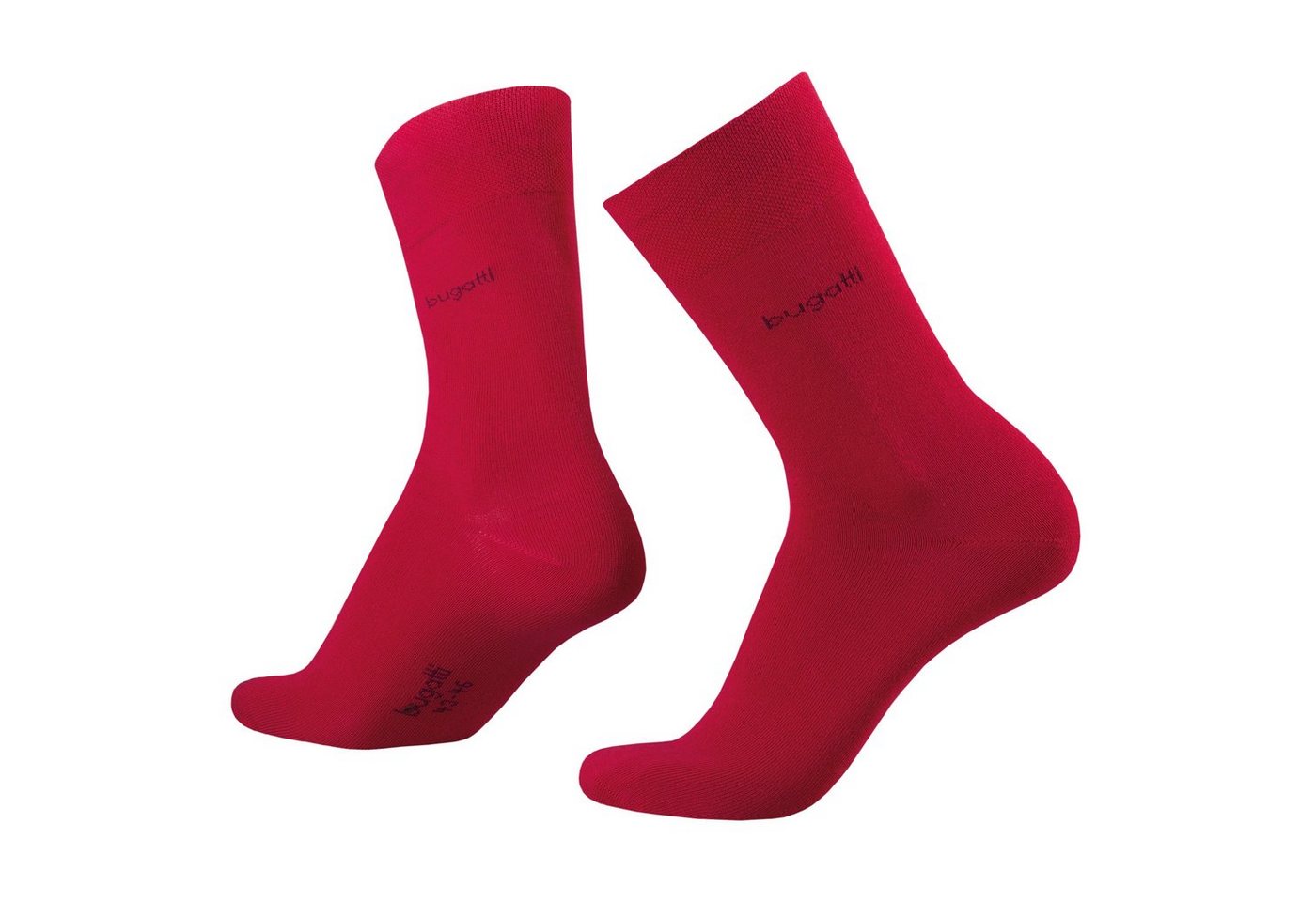 bugatti Socken 6702440042 bugatti Herren Socken 2er Pack uni basic rot von bugatti