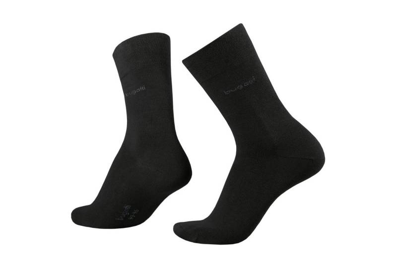 bugatti Socken 6702610042 bugatti Herren Socken 2er Pack uni basic black schwarz von bugatti