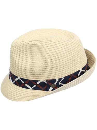 bugatti Sommerhut aus Papier - Sonnenhut mit Blüten-Print am Hutband für Herren - in Größe 55-61 erhältlich von bugatti