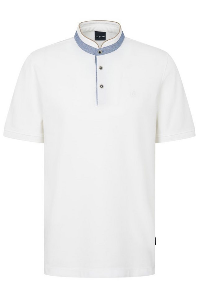 bugatti T-Shirt HERREN POLO 1/2 ARM wei von bugatti