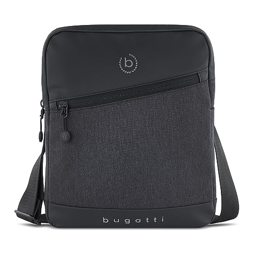 bugatti Universum Umhängetasche Herren, Schultertasche Messenger Bag, Klein, Schwarz von bugatti