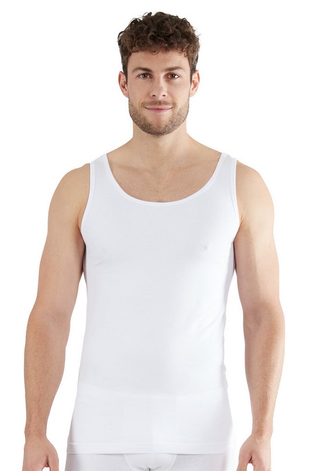 bugatti Unterhemd BUGATTI Herren Tank-Top weiß uni (1-St) von bugatti