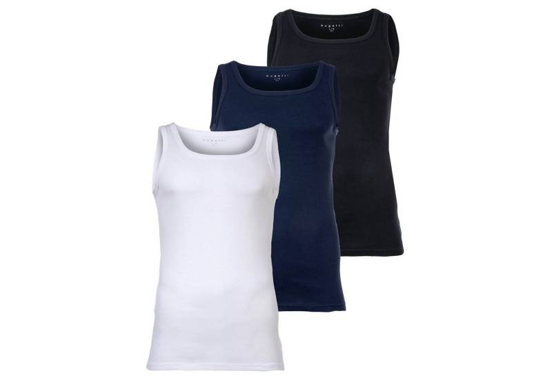 bugatti Unterhemd Herren Unterhemd 3er Pack Baumwolle (Packung, 3er Pack) von bugatti