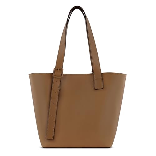 bugatti Zita Shopper-Damentasche mit Magnetverschluss aus Kunstleder in cognac von bugatti