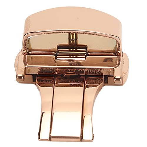 buhb Schmetterlingsverschluss für Uhrenarmband, Schmetterlingsverschluss aus Roségold, Einfache Installation Zum Austausch (14 mm / 0,55 Zoll) von buhb