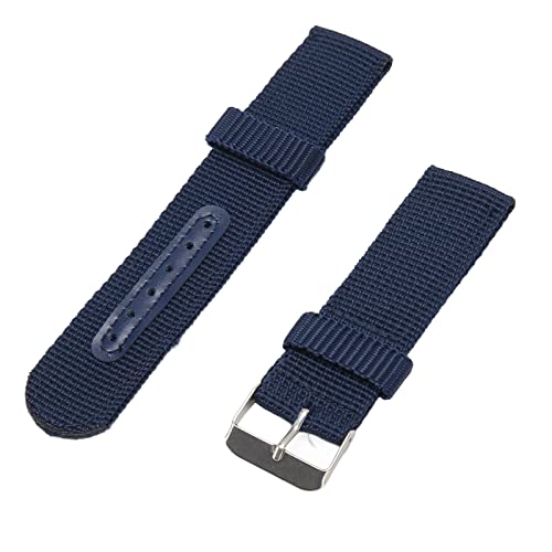 mlida Uhrenarmband, 22 Mm Nylon-Segeltuch-Uhrenarmband, Robust, Atmungsaktiv, Leicht Zum Radfahren (Blau) von buhb