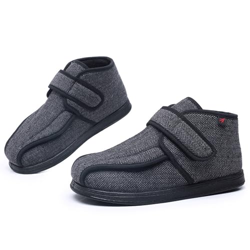 bumuam Diabetiker Schuhe Herren Extra Weit Gesundheitsschuhe Herren,Herren Winterschuhe Warm Diabetiker Schuhe Herren Extra Weit Orthopädische Schuhe Geschwollene Füße Schuhe EU 46(28.5cm/11.2in) von bumuam