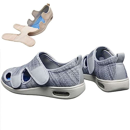 bumuam Leichtgewichtig Schuhe,Senioren Orthopädische Schuhe Herren Breit Schuhe Füße Therapieschuhe Gesundheitsschuhe Verbandsschuhe Weiter EU 41(27cm/10.6in) von bumuam