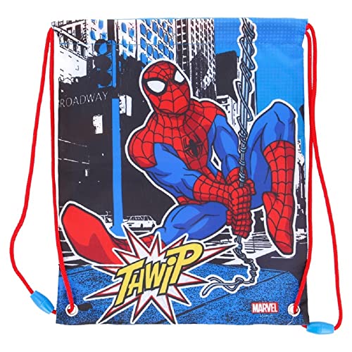 Premium Spiderman - Kinder Turnbeutel Unisex | Kindergarten, Krippe, Reise, Sport | geeignet als Gymsack, Rucksack, Spieltasche, Sportbeutel, Schuhbeutel - für Mädchen und Jungen von bunchy