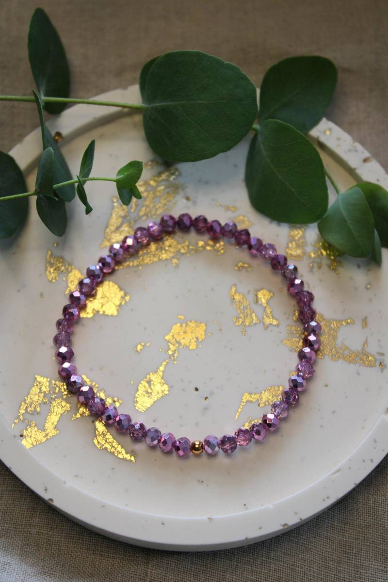 Armband | Glitzer Metallic Lila Geburtstagsgeschenk Freundin Geschenk Armband | Glitzer Metallic Lila Geburtstagsgeschenk Freundin Geschenk von buntundgluecklich