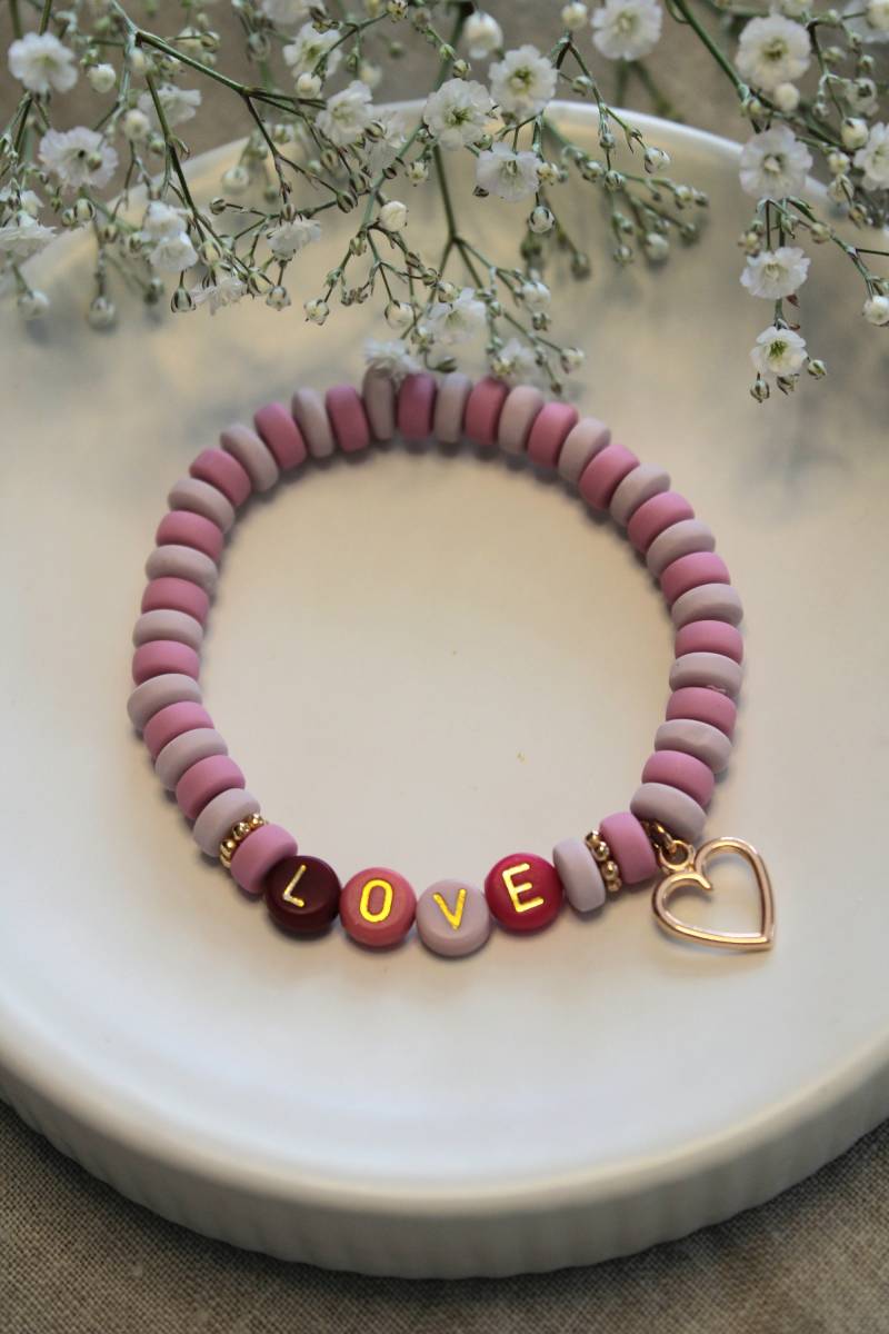 Armband Love| Lila | Flieder Herz Roségold Geburtstagsgeschenk Geschenk Hochzeitstag Freundin Armband Love| Lila | Flieder Herz Roségold Geburtstagsgeschenk Geschenk Hochzeitstag Freundin von buntundgluecklich