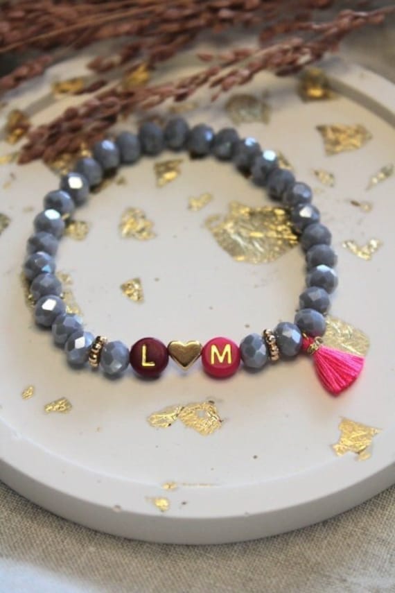 Armband | Personalisiert Perlen Geschenk Geburtstag Glitzer Kinder| Freundin Herz Hochzeit Geburt Mama Frauen Name Armband | Personalisiert Perlen Geschenk Geburtstag Glitzer Kinder| Freundin Herz Hochzeit Geburt Mama Frauen Name von buntundgluecklich