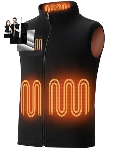 burngogo Beheizbare Weste Heizweste Herren Damen(Ohne Powerbank) XL Schwarz von burngogo
