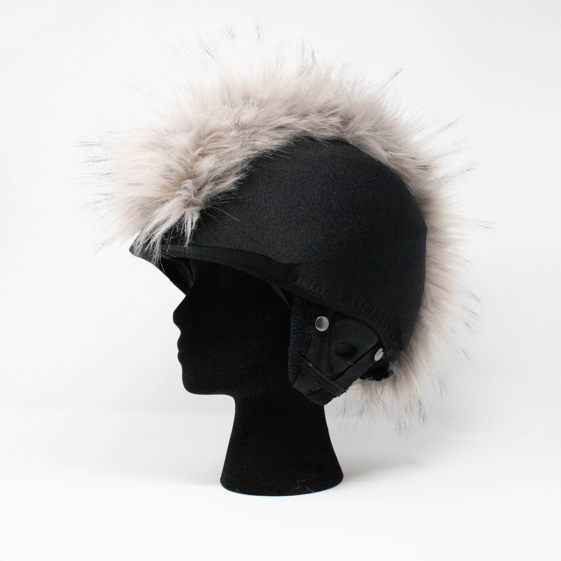 Mohawk -stahlgrau Kunstpelz Skihelm Bezug Burrfur Mohawk -stahlgrau Kunstpelz Skihelm Bezug Burrfur von burrfur
