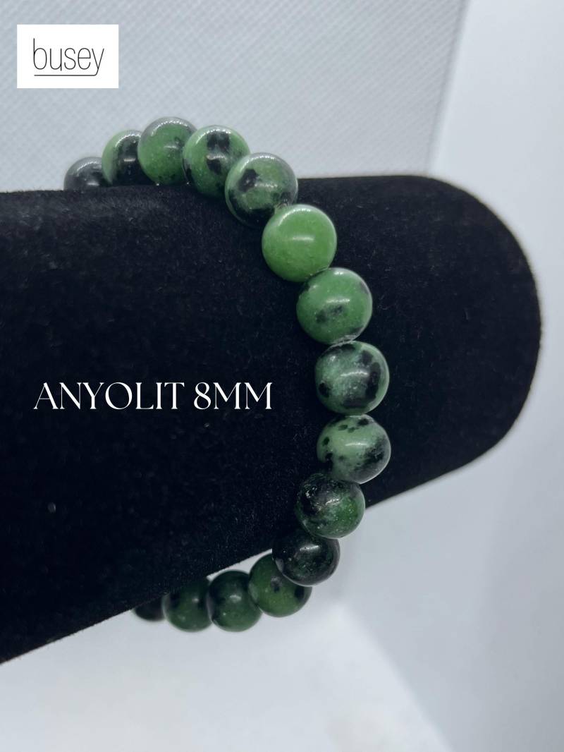 Naturstein Armband Anyolit 8mm Geschenk von buseyDE