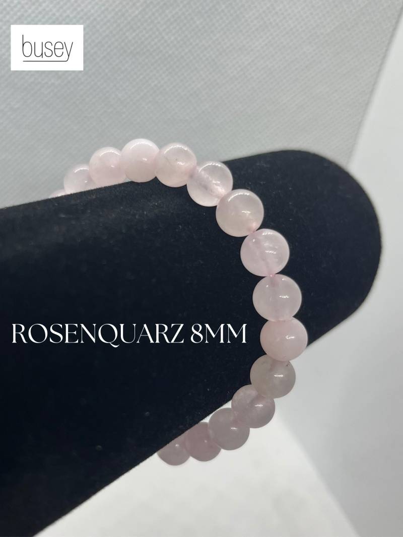 Naturstein Armband Rosenquarz 8mm Geschenk von buseyDE