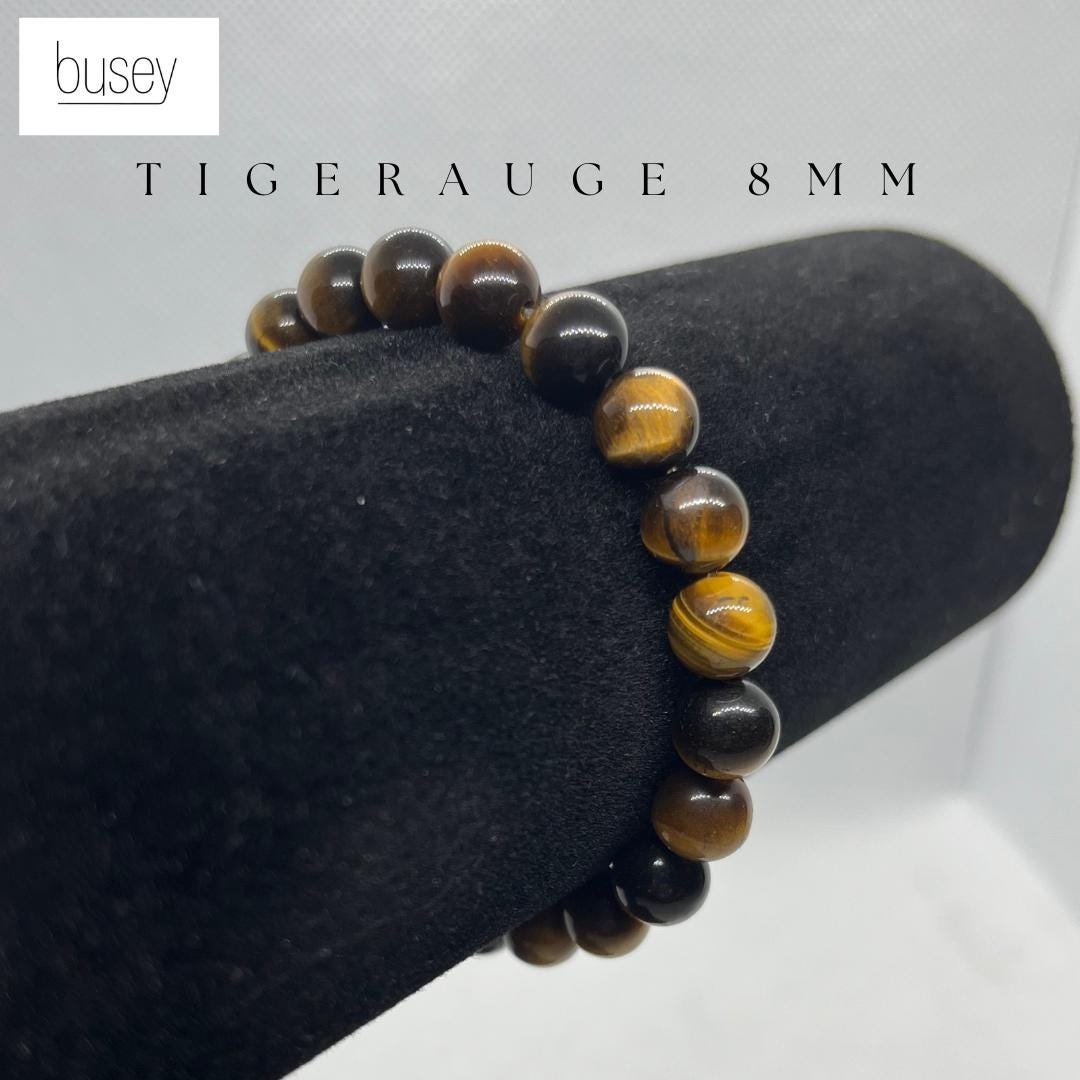 Naturstein Armband Tigerauge 8mm Geschenk von buseyDE