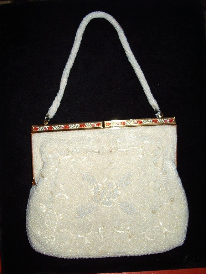 Braut/Abendtasche Perle Kaviar Perlen Tasche Fancy Rahmen Mint Artikel # 11 Geldbörsen von bushnellfashions
